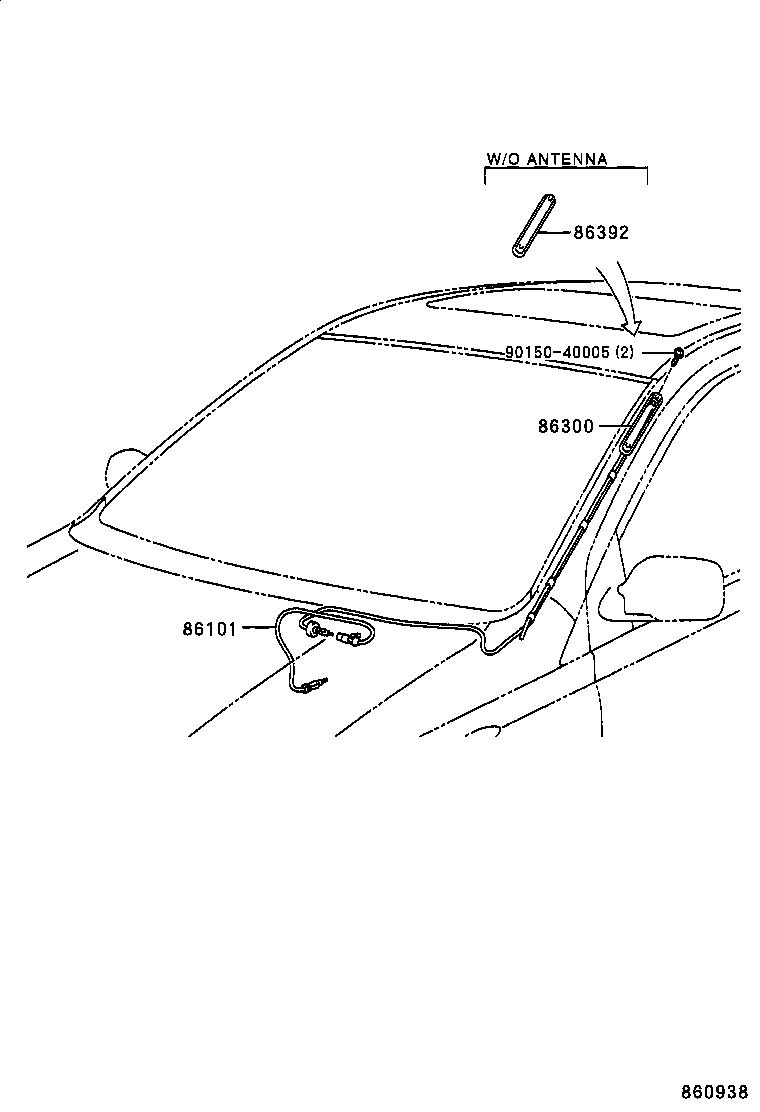 86101-52030 CORD SUB-ASSY, ANTENNA product image