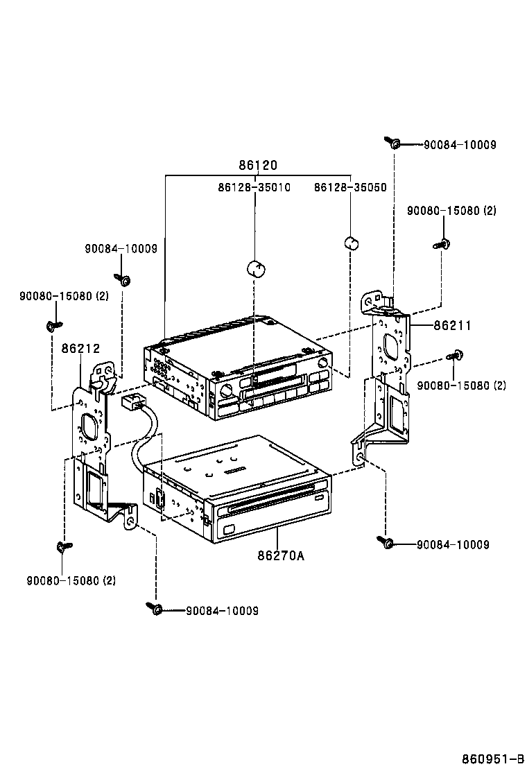 86212-AC030 BRACKET, RADIO, NO.2 product image