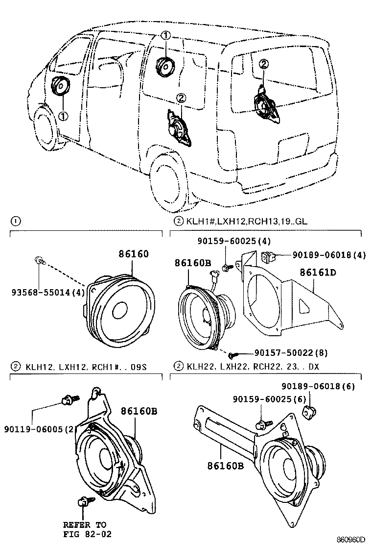86160-26340 SPEAKER ASSY, REAR product image