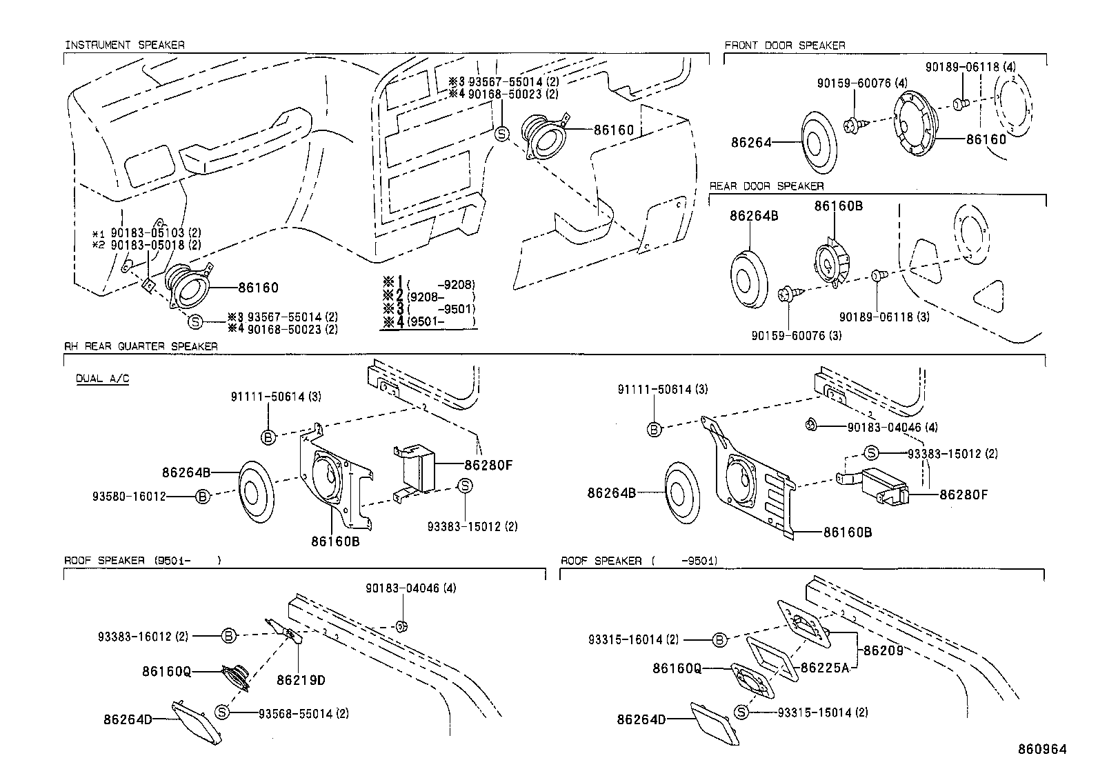86160-60110 SPEAKER ASSY, REAR product image