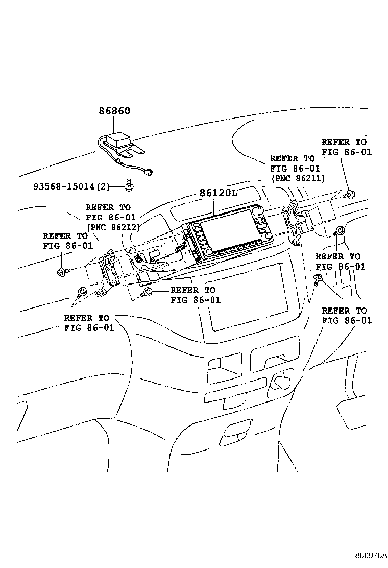 86117-26070 BRACKET, MULTI-DISPLAY CONTROLLER, A product image