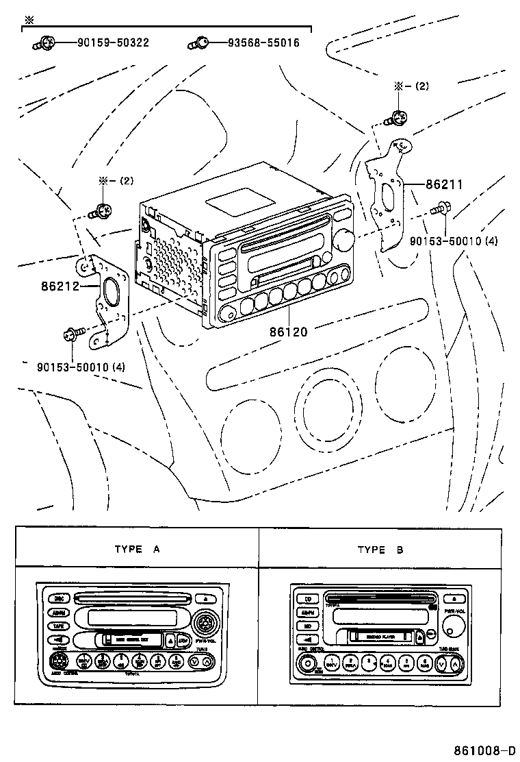 86211-52040 BRACKET, RADIO, NO.1 product image