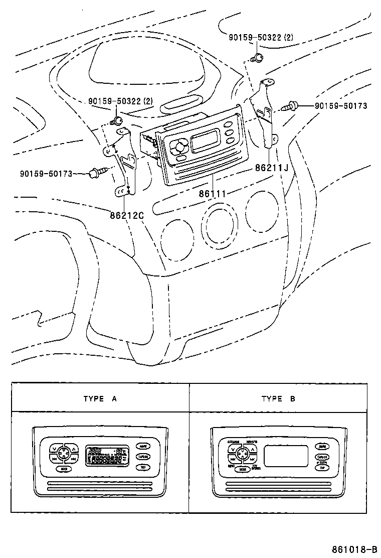 86212-52051 BRACKET, RADIO RECEIVER, NO.2 product image