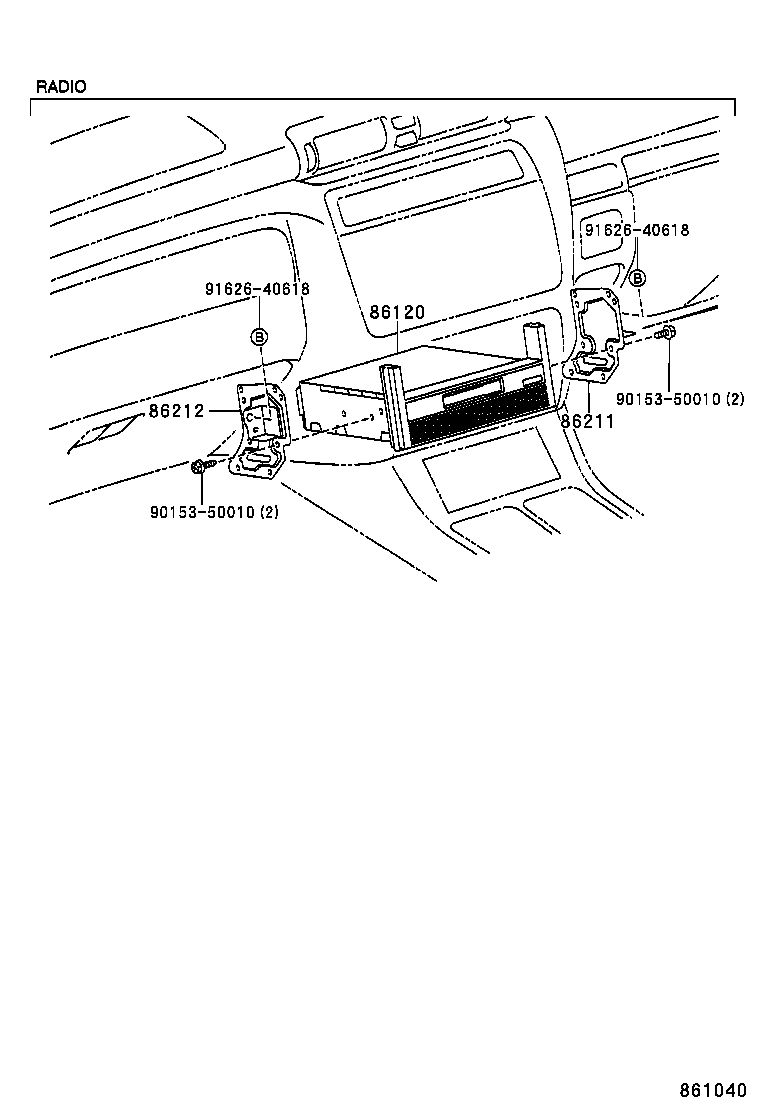 86212-30260 BRACKET, RADIO, NO.2 product image