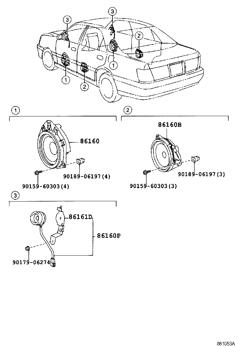 86160-3A520 SPEAKER ASSY, FRONT NO.2 product image
