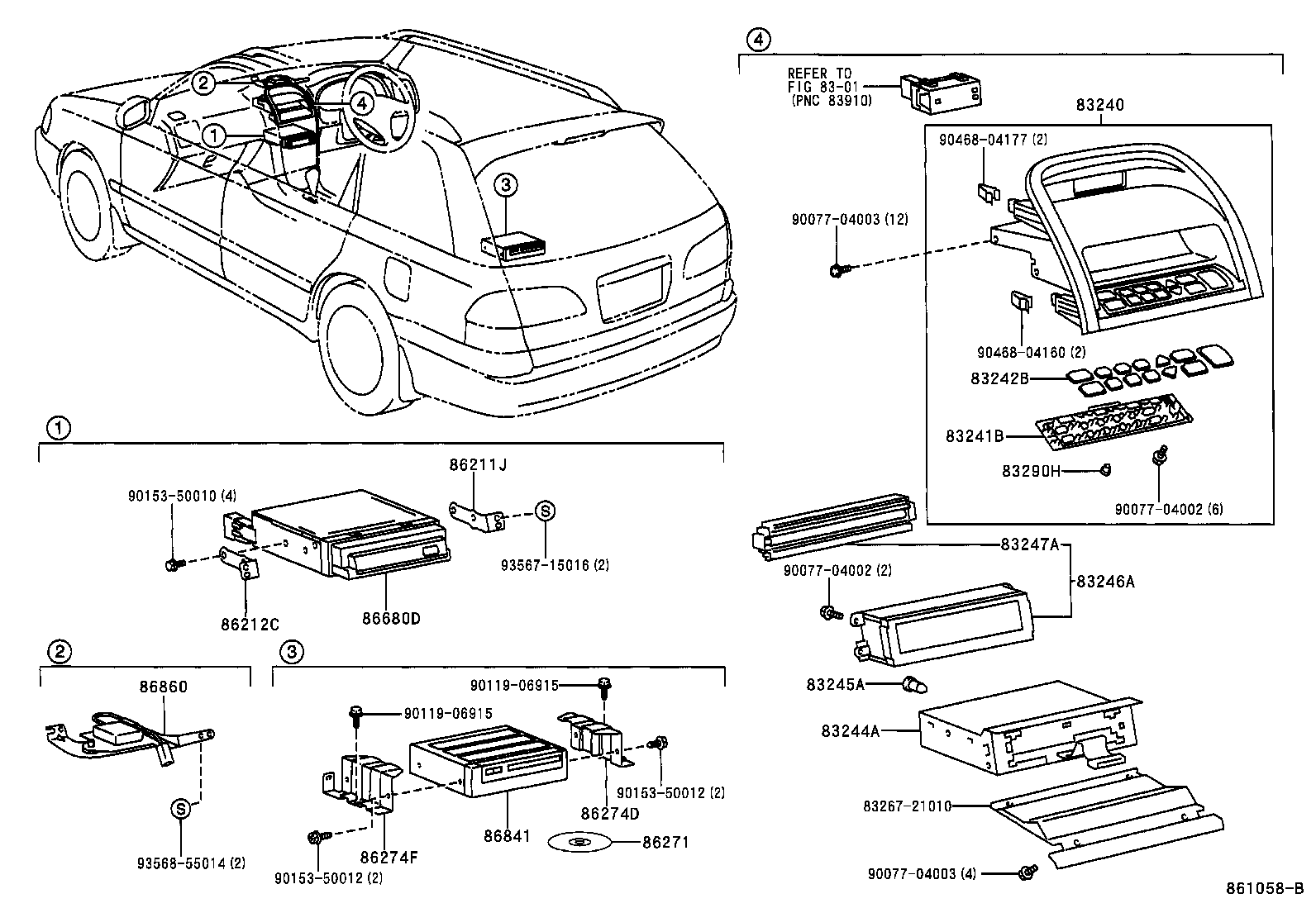 86274-21020 BRACKET, DISC PLAYER, NO.2 product image
