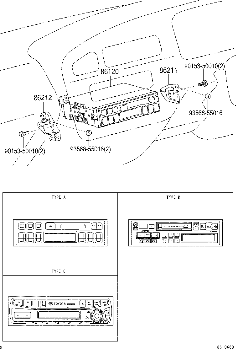 86212-0B070 BRACKET, RADIO, NO.2 product image