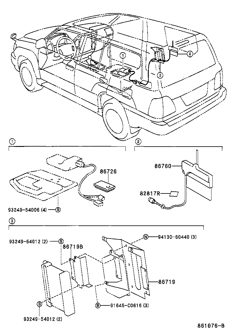86719-60040 BRACKET, TELEPHONE NO.2 product image