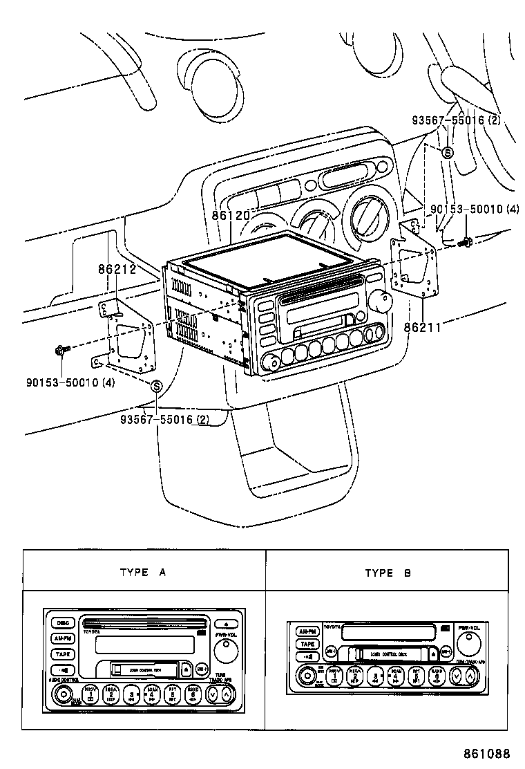 86212-52060 BRACKET, RADIO, NO.2 product image