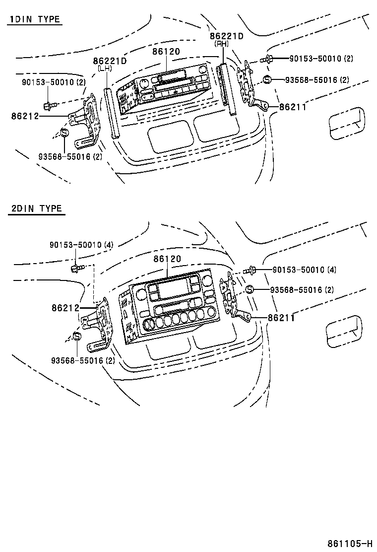 86211-28120 BRACKET, RADIO, NO.2 product image
