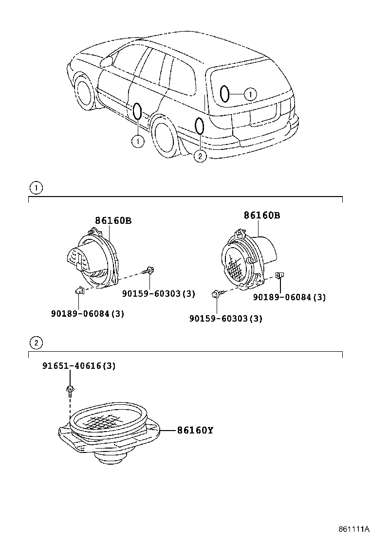 86160-21020 SPEAKER ASSY, REAR NO.2 product image
