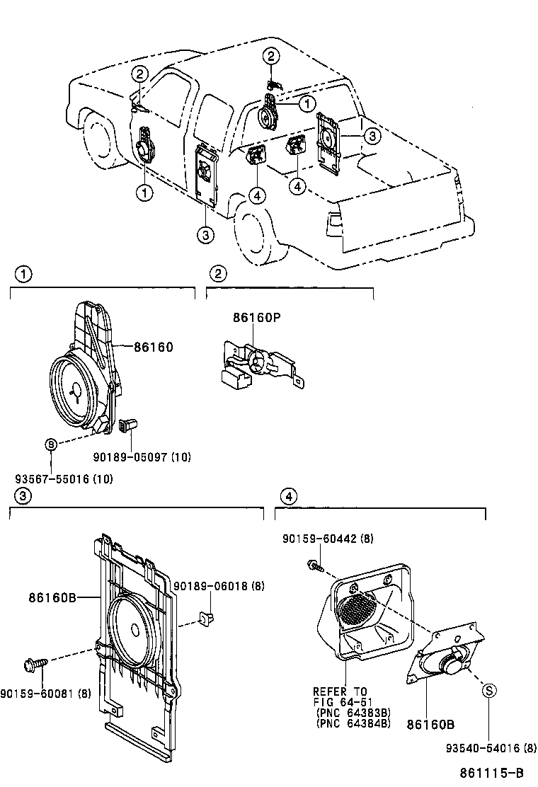 Toyota 86160-AD020 SPEAKER ASSY, FRONT NO.1