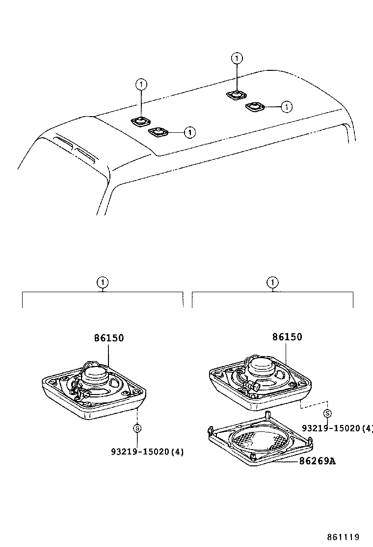 86150-36090-B0 SPEAKER ASSY, W/BOX, NO.1 product image
