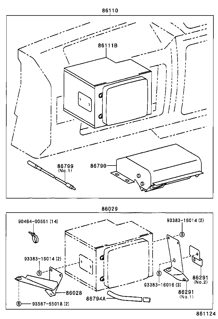 86029-37011 BRACKET SET, TELEVISION product image
