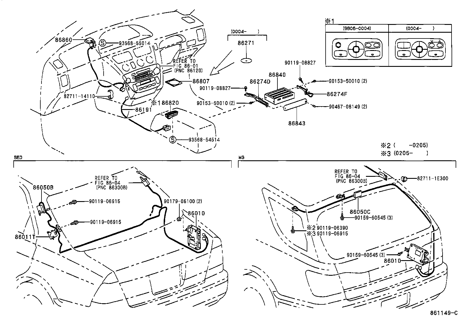 86860-32020 ANTENNA ASSY, NAVIGATION product image