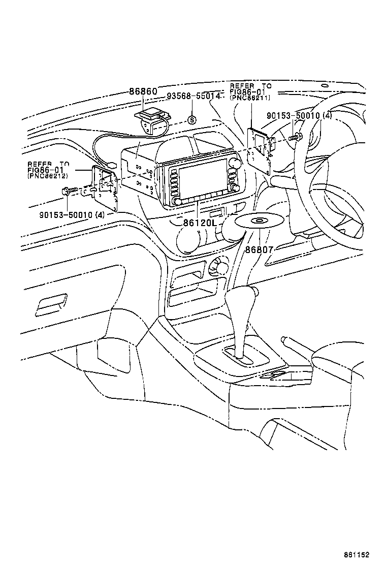 86860-42011 ANTENNA ASSY, NAVIGATION product image