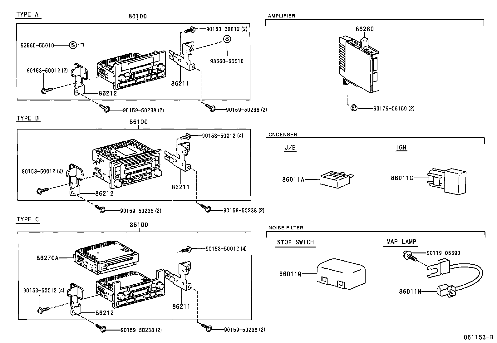 86212-YF030 BRACKET, RADIO, NO.2 product image