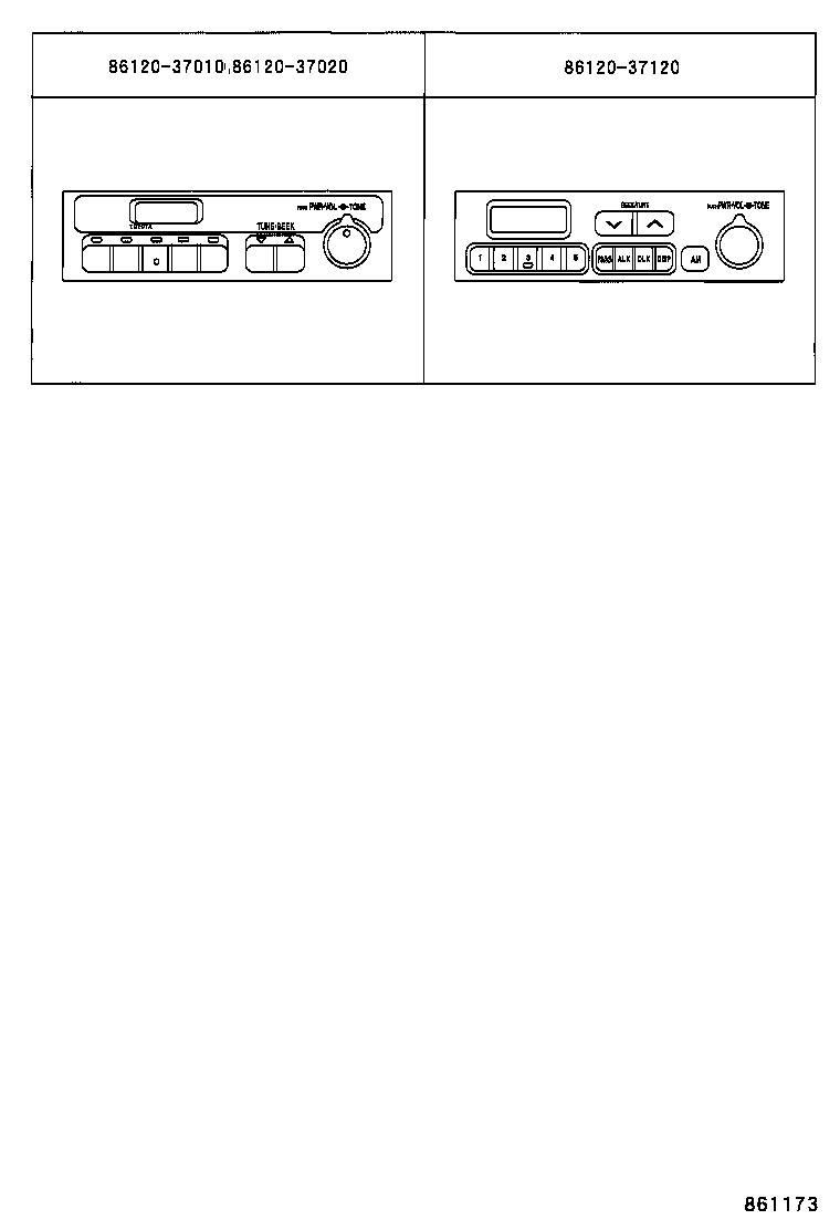 86120-37020 RECEIVER ASSY, RADIO product image