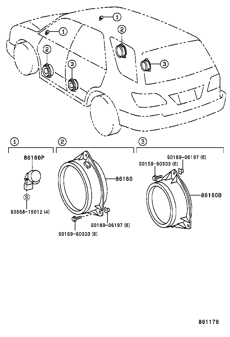 86160-48060 SPEAKER ASSY, FRONT NO.2 product image