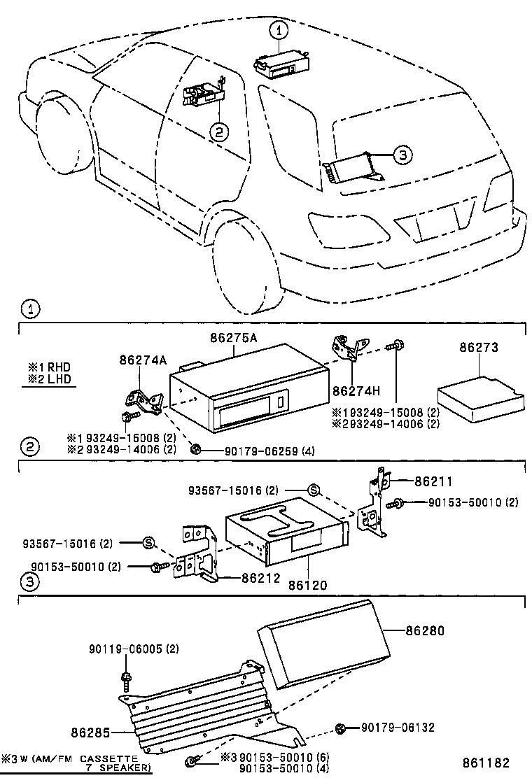 86120-48060 RECEIVER ASSY, RADIO product image