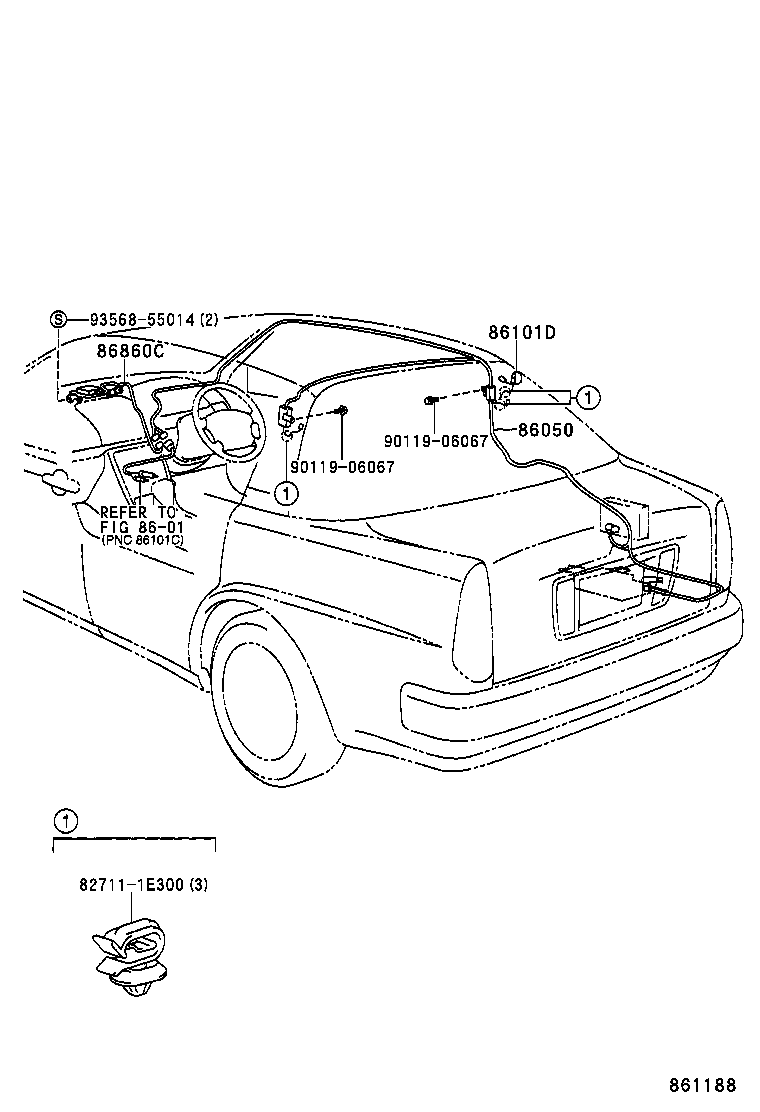 86050-51010 ANTENNA ASSY, TELEVISION product image