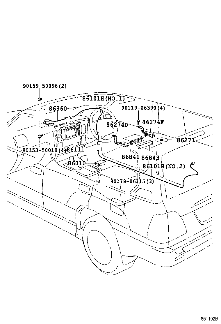 86029-60021 BRACKET SET, TELEVISION, NO.1 product image