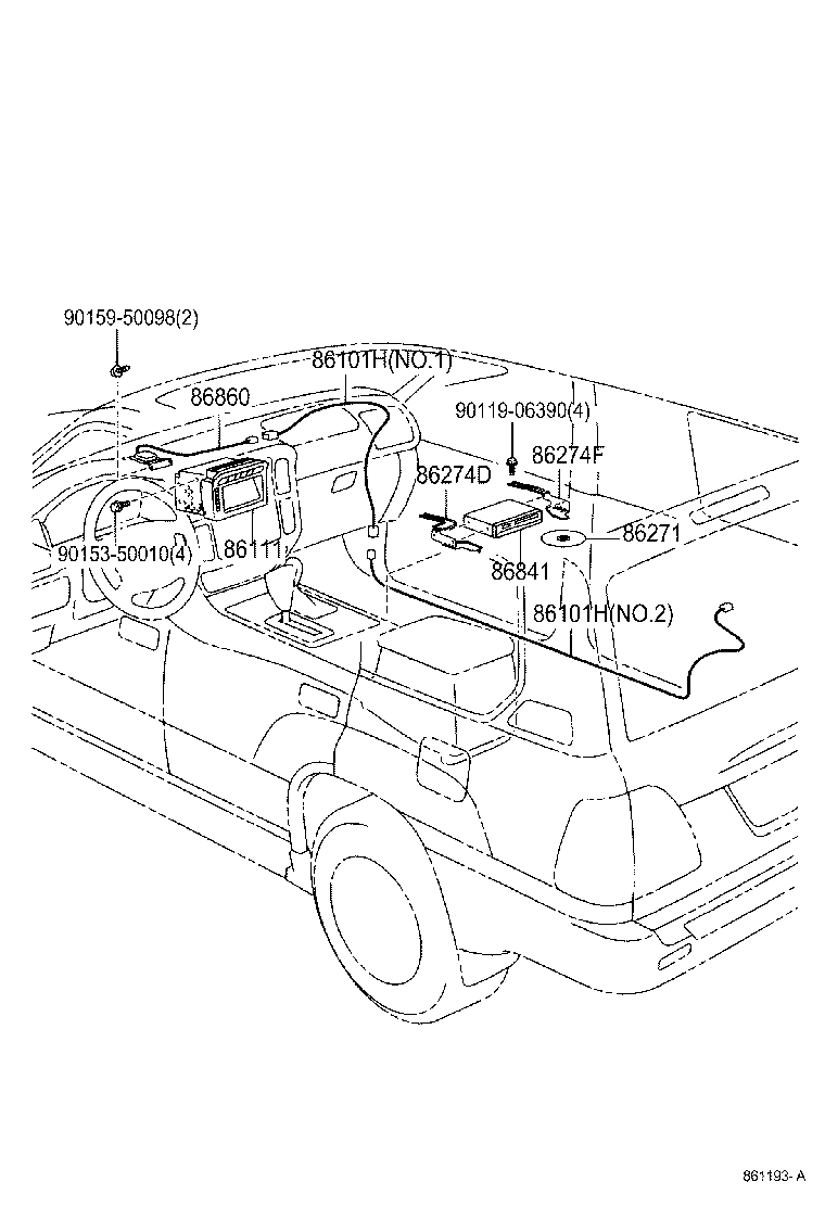 Toyota 86111-60150 MULTI-DISPLAY