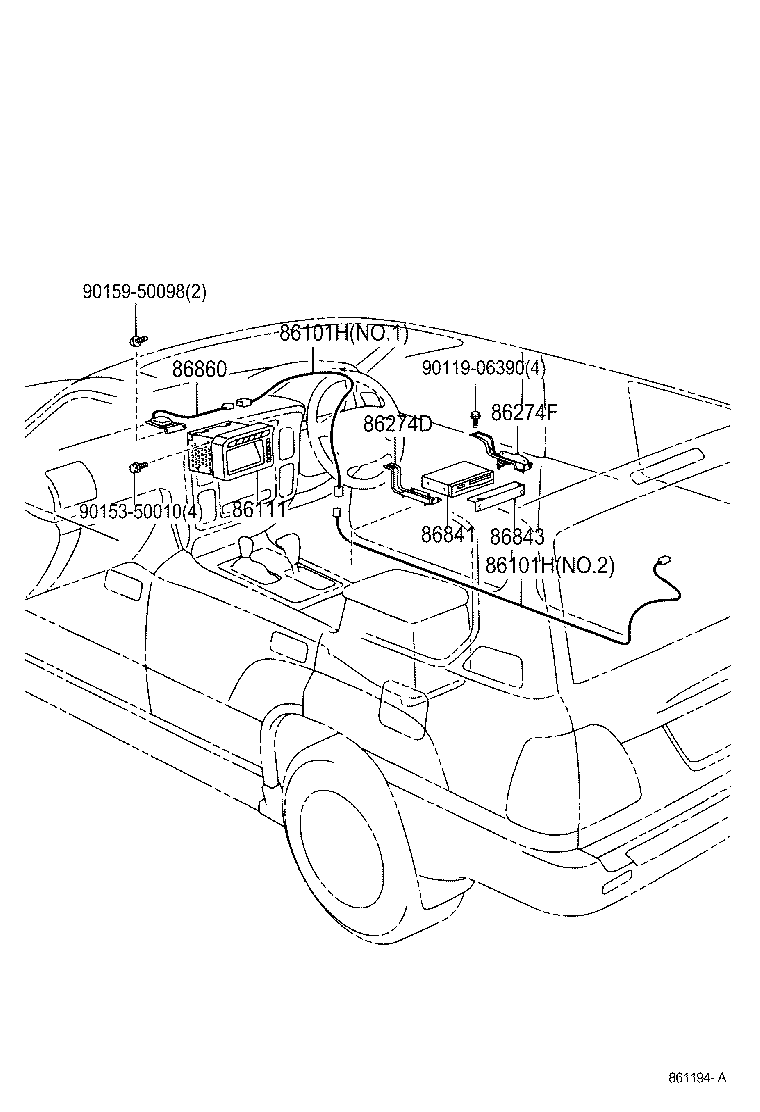 86101-60091 CORD SUB-ASSY, ANTENNA product image