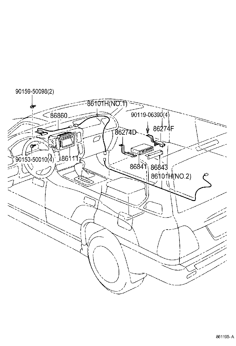 86101-60091 CORD SUB-ASSY, ANTENNA product image