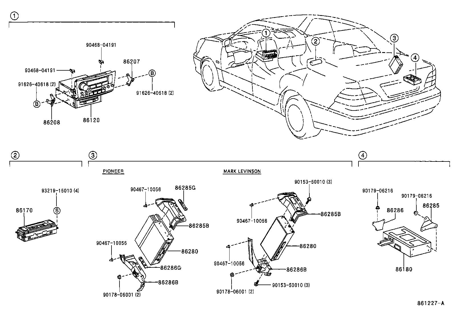 Toyota 86286-50030 BRACKET, AMPLIFIER, NO.2
