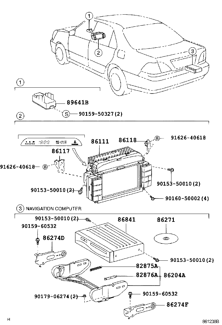 Toyota 86111-50220 MULTI-DISPLAY