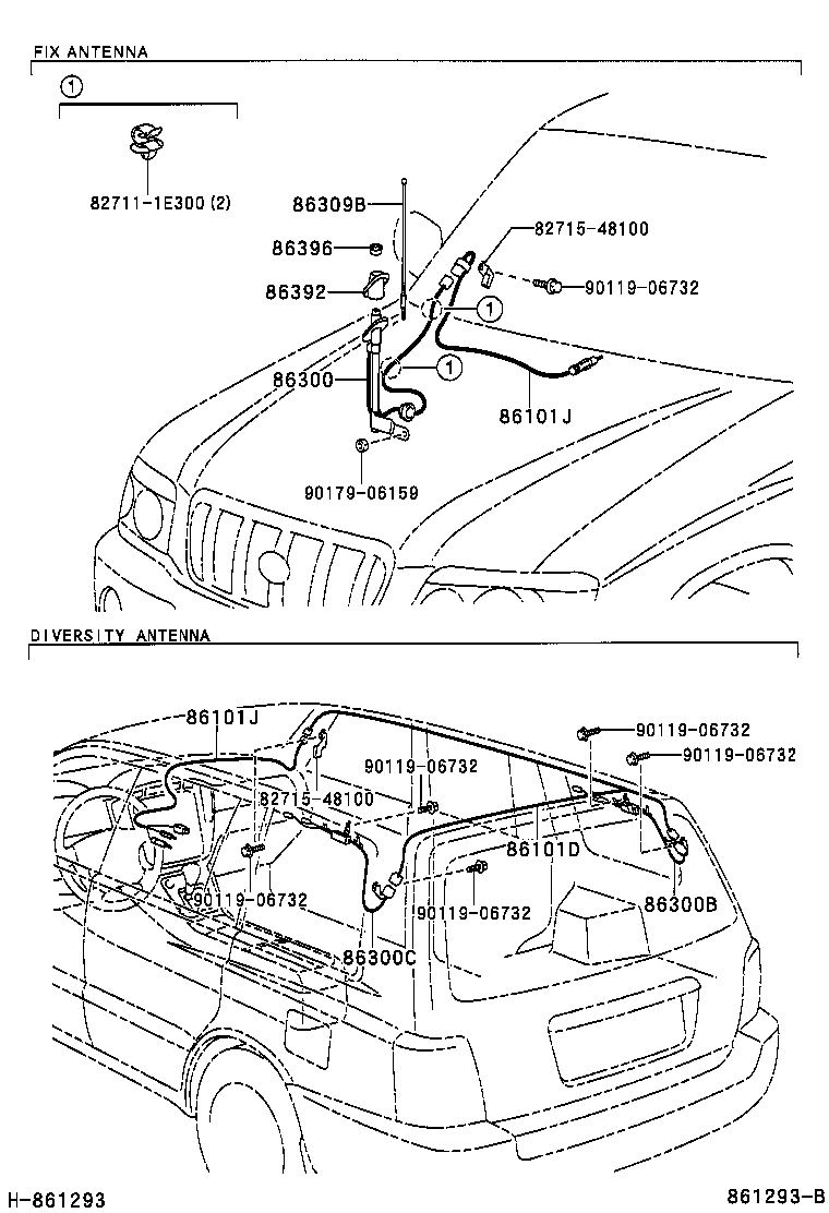 Toyota 86860-48070 ANTENNA ASSY, NAVIGATION