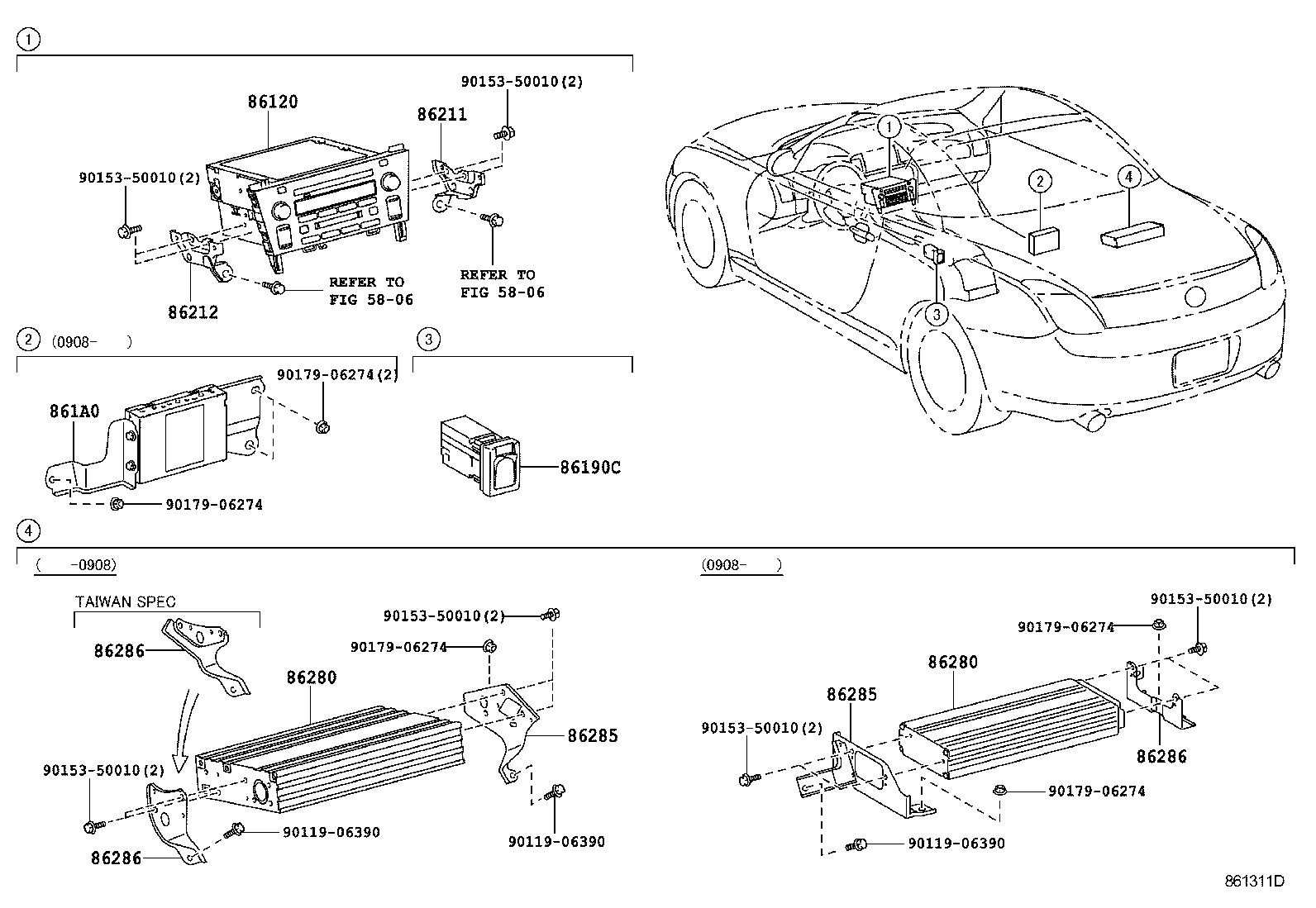 Toyota 86286-24010 BRACKET, AMPLIFIER, NO.2