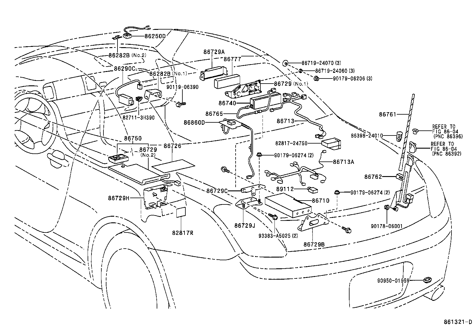 Toyota 86729-24171 BRACKET, MOBILEPHONE