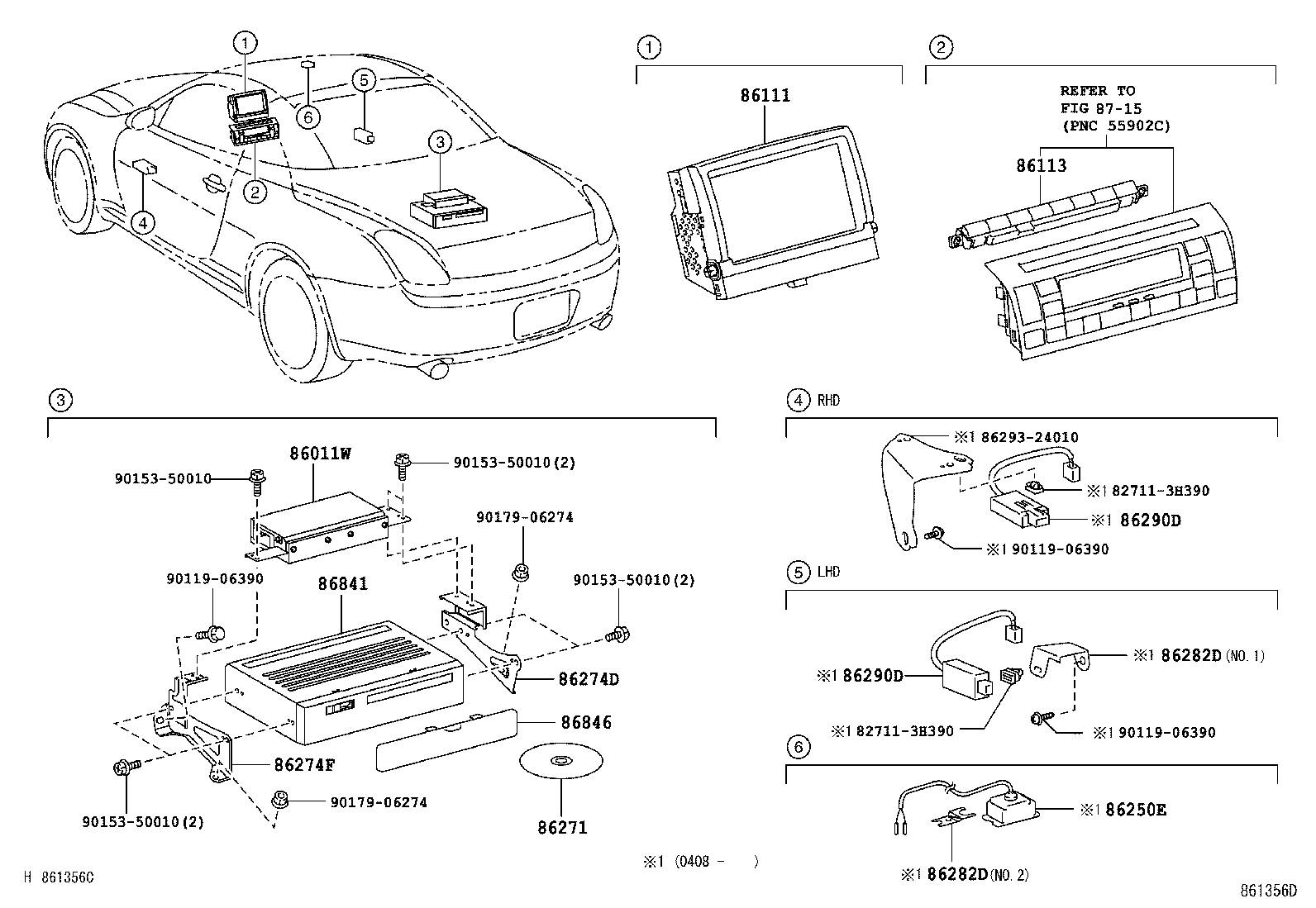 86111-24190 MULTI-DISPLAY product image