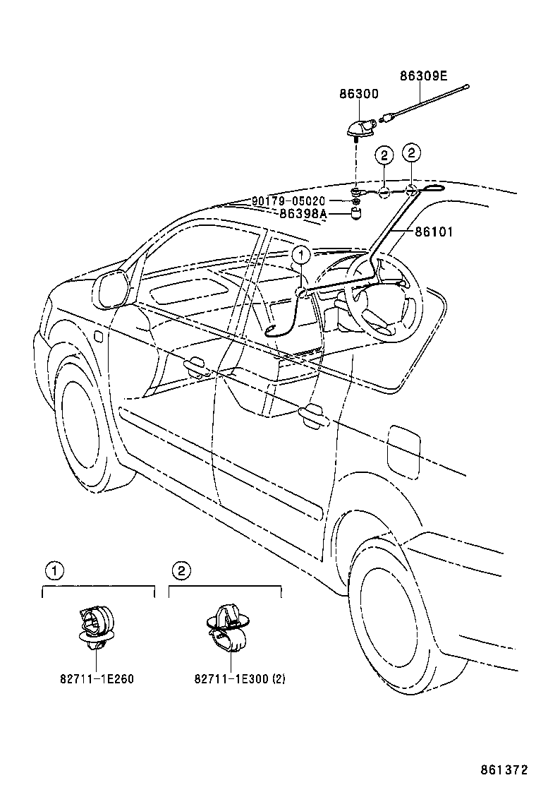 86860-44080 ANTENNA ASSY, NAVIGATION product image