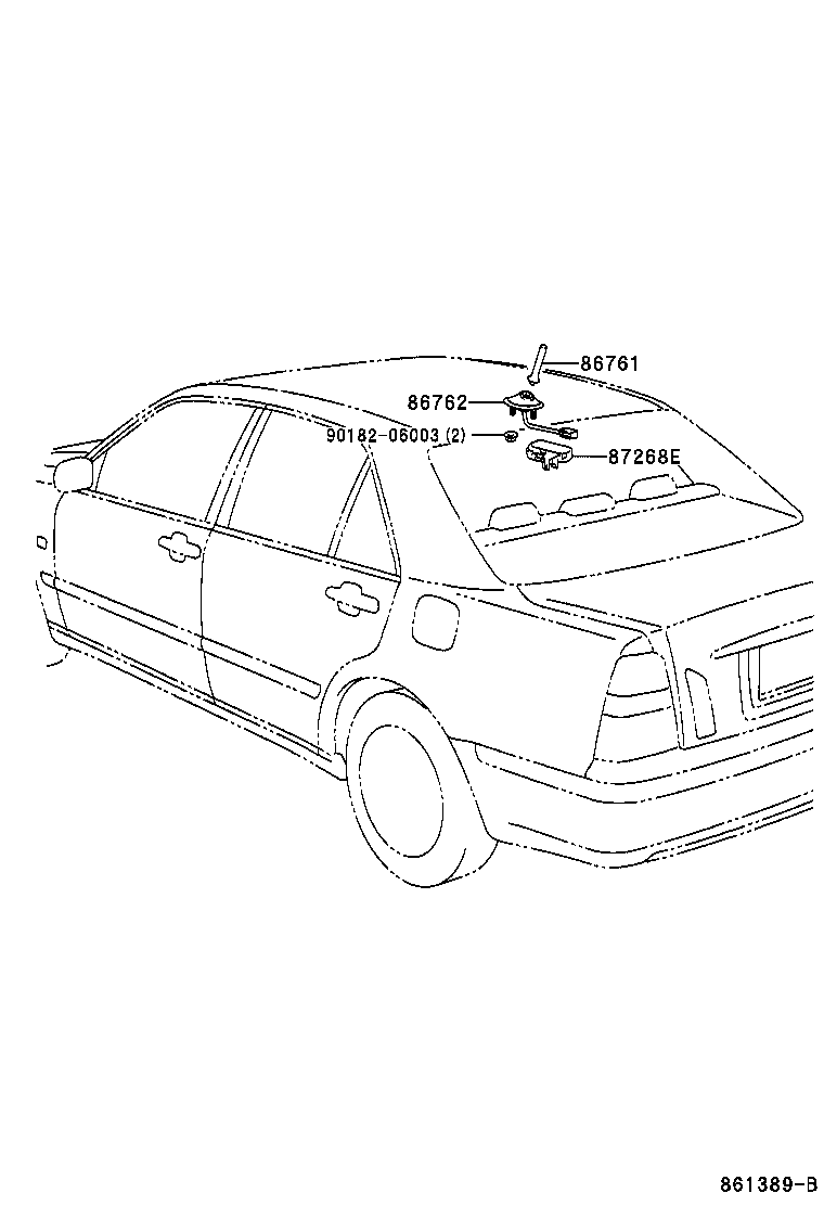 86761-50040 ROD, TELEPHONE ANTENNA product image
