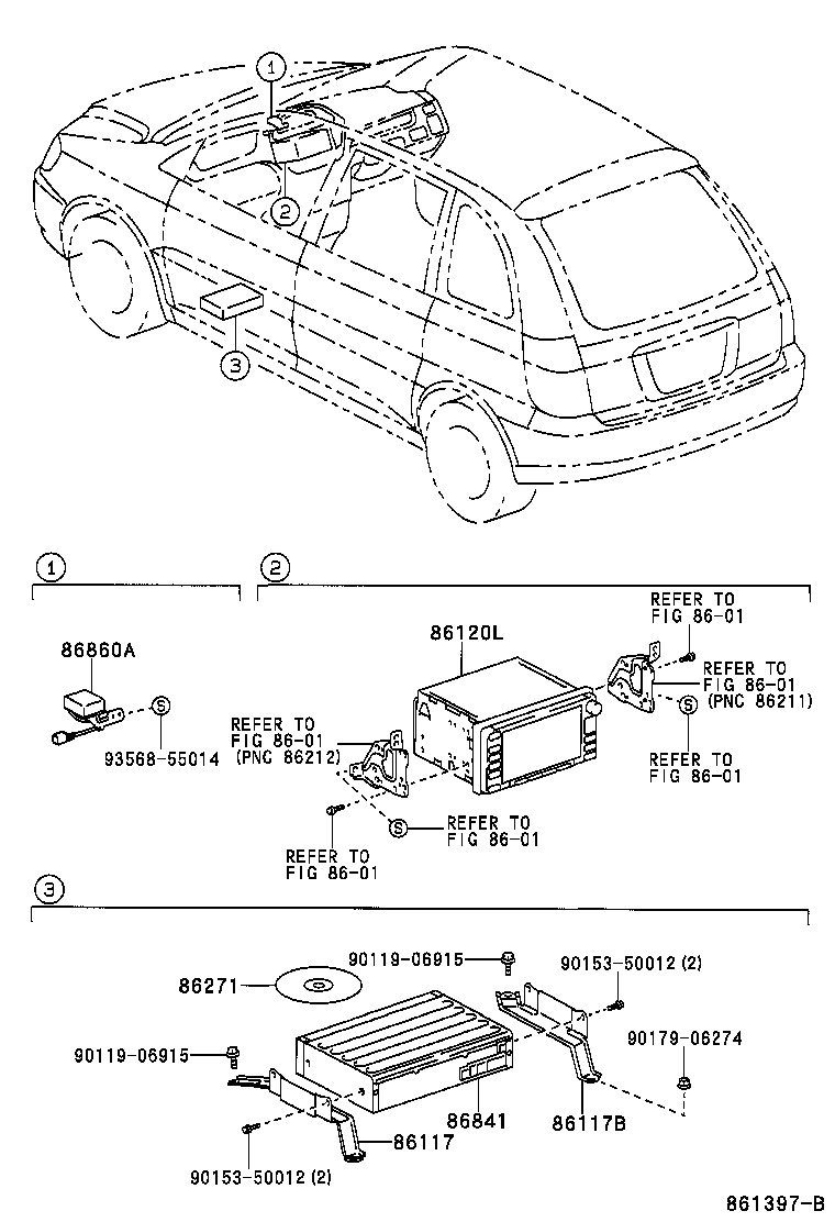 86211-44040 BRACKET, RADIO RECEIVER, NO.1 product image