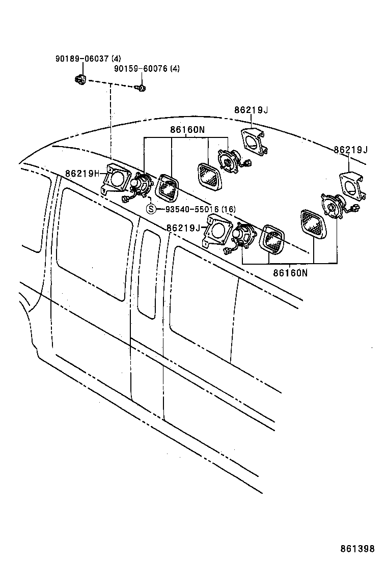 86160-26440 SPEAKER ASSY, REAR NO.2 product image