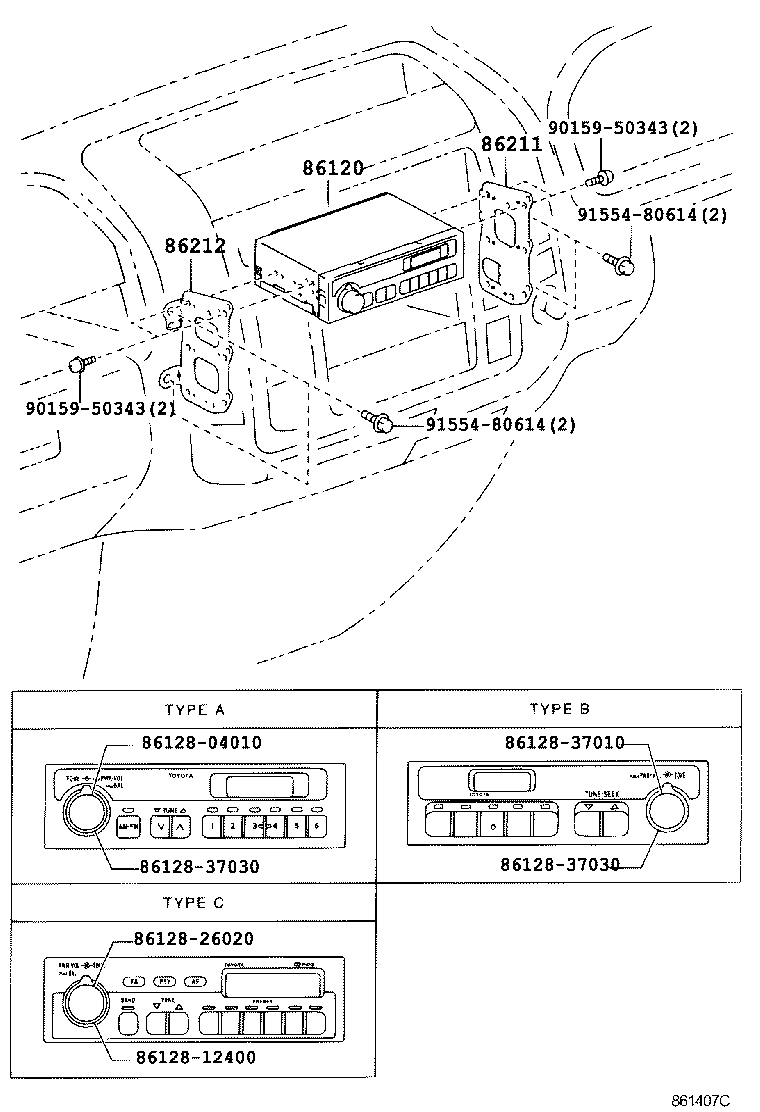 86212-37030 BRACKET, RADIO, NO.2 product image