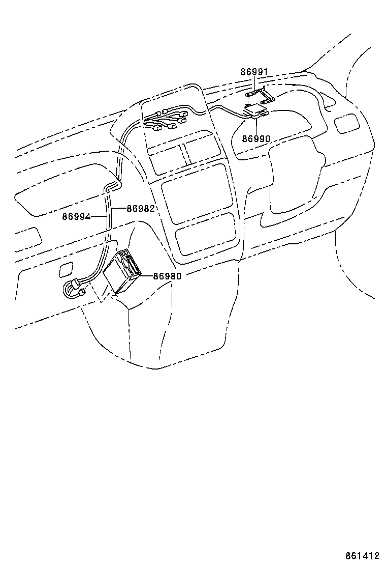 86991-44020 BRACKET, TOLL COLLECTION ANTENNA product image
