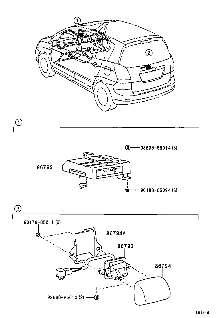 86792-13081 COMPUTER, PARKING ASSIST product image