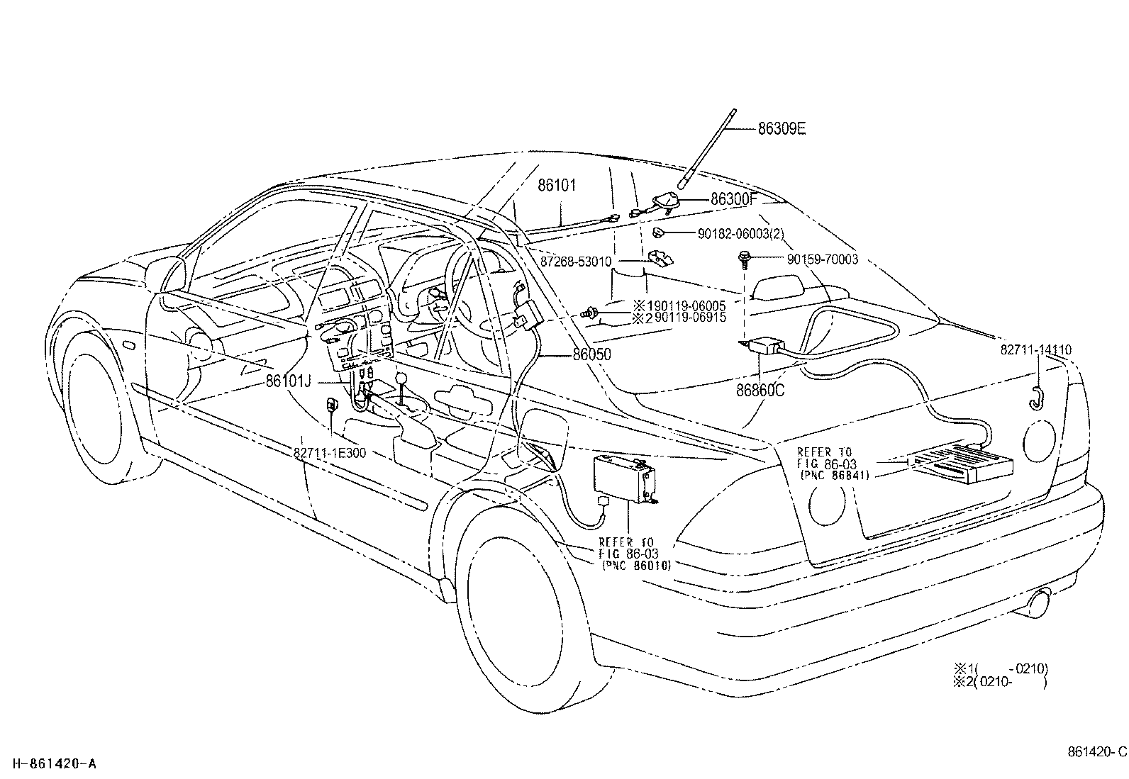 86309-53010 POLE SUB-ASSY, ROOF ANTENNA product image