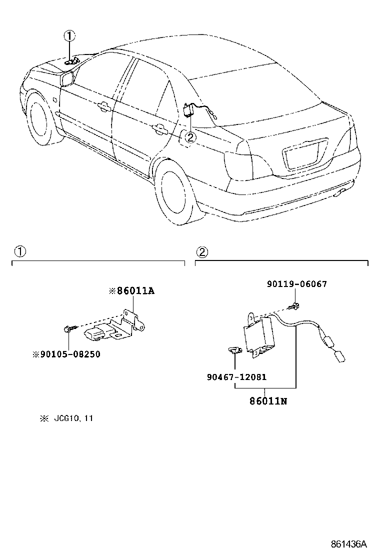 86212-51020 BRACKET, RADIO, NO.2 product image
