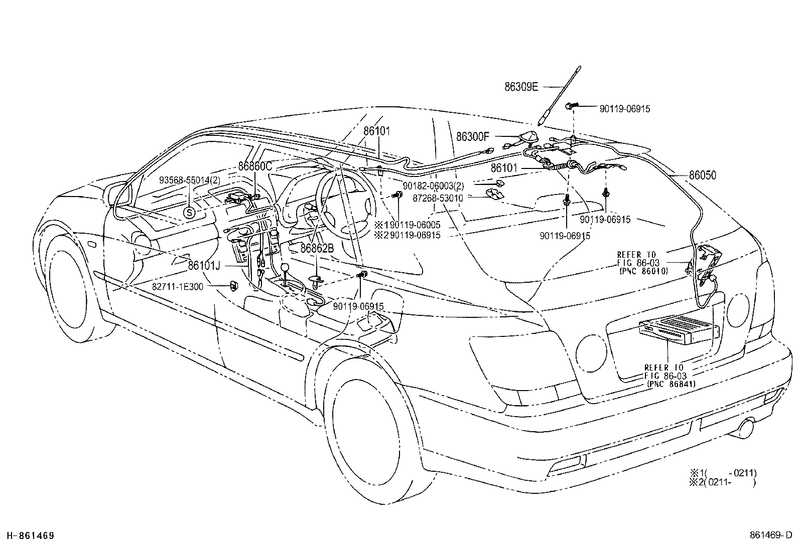 86309-53010 POLE SUB-ASSY, ROOF ANTENNA product image