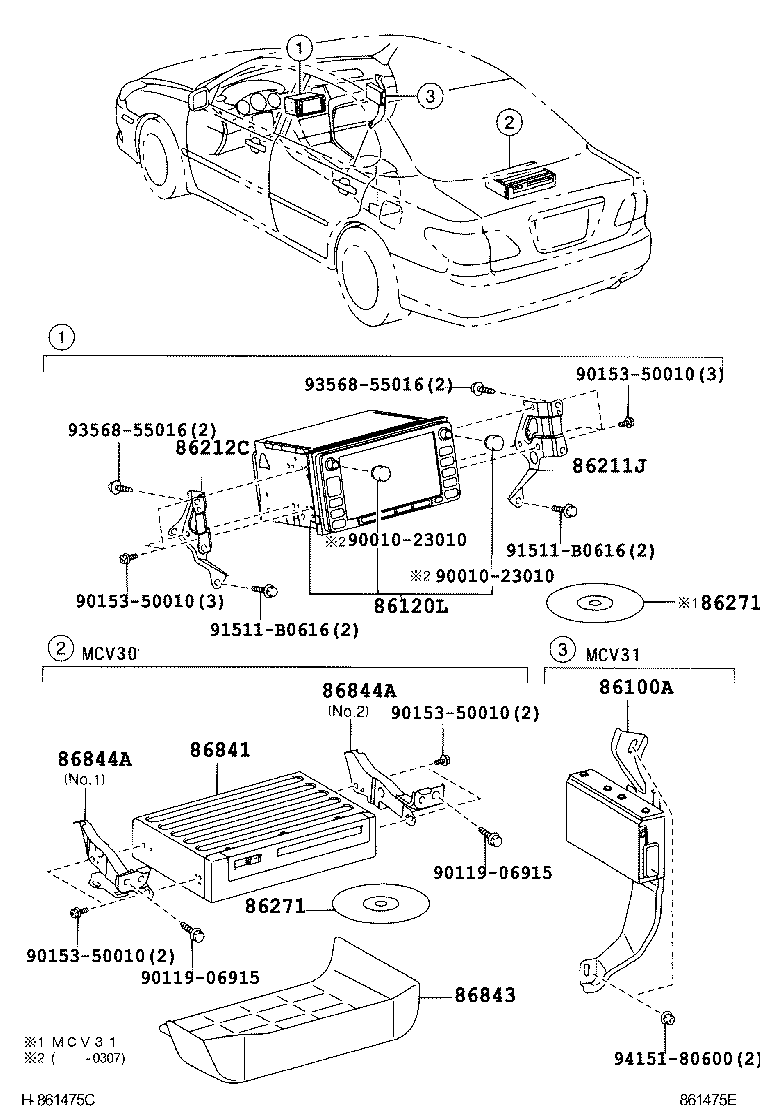 Toyota 86211-33170 BRACKET, RADIO RECEIVER, NO.1