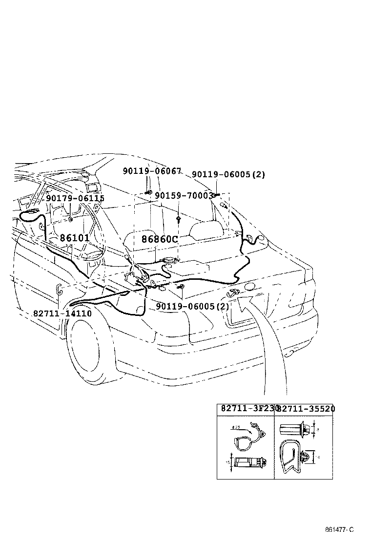 86050-33110 CORD SUB-ASSY, ANTENNA product image