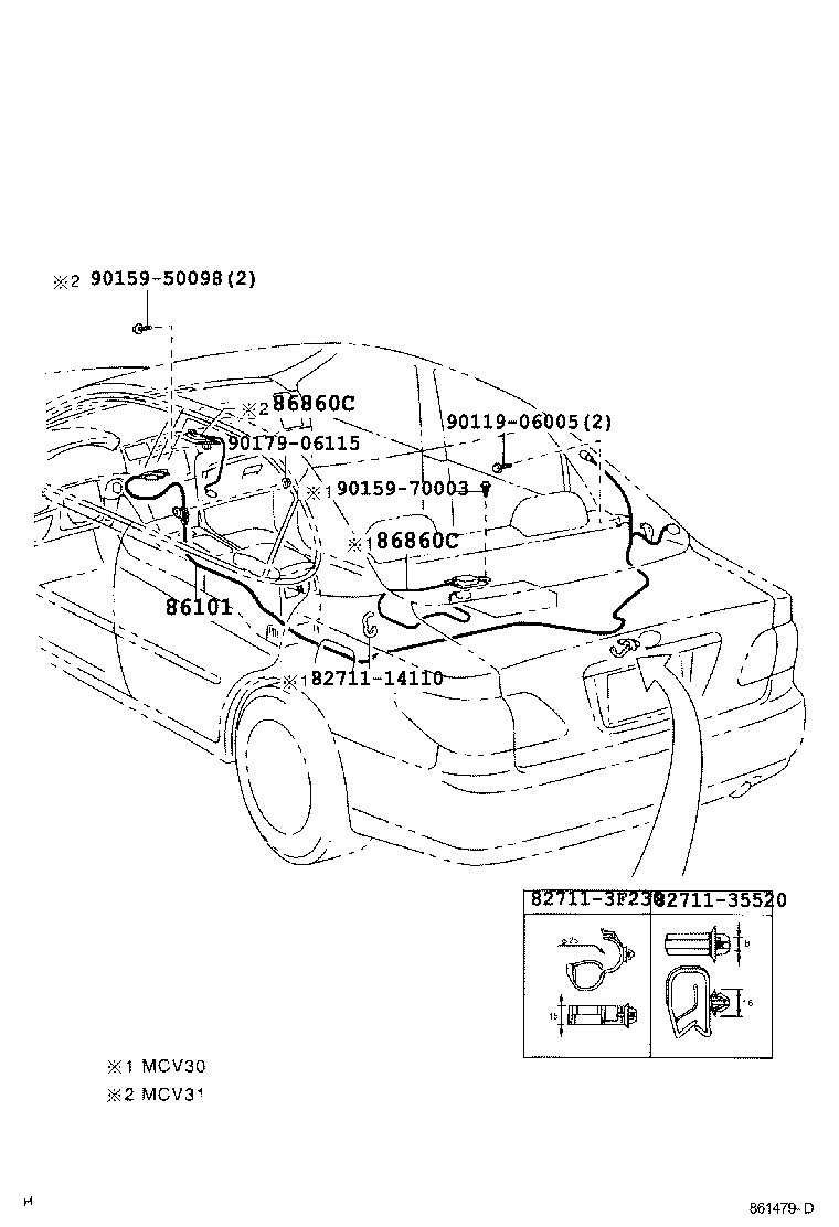 Toyota 86860-33090 ANTENNA ASSY, NAVIGATION