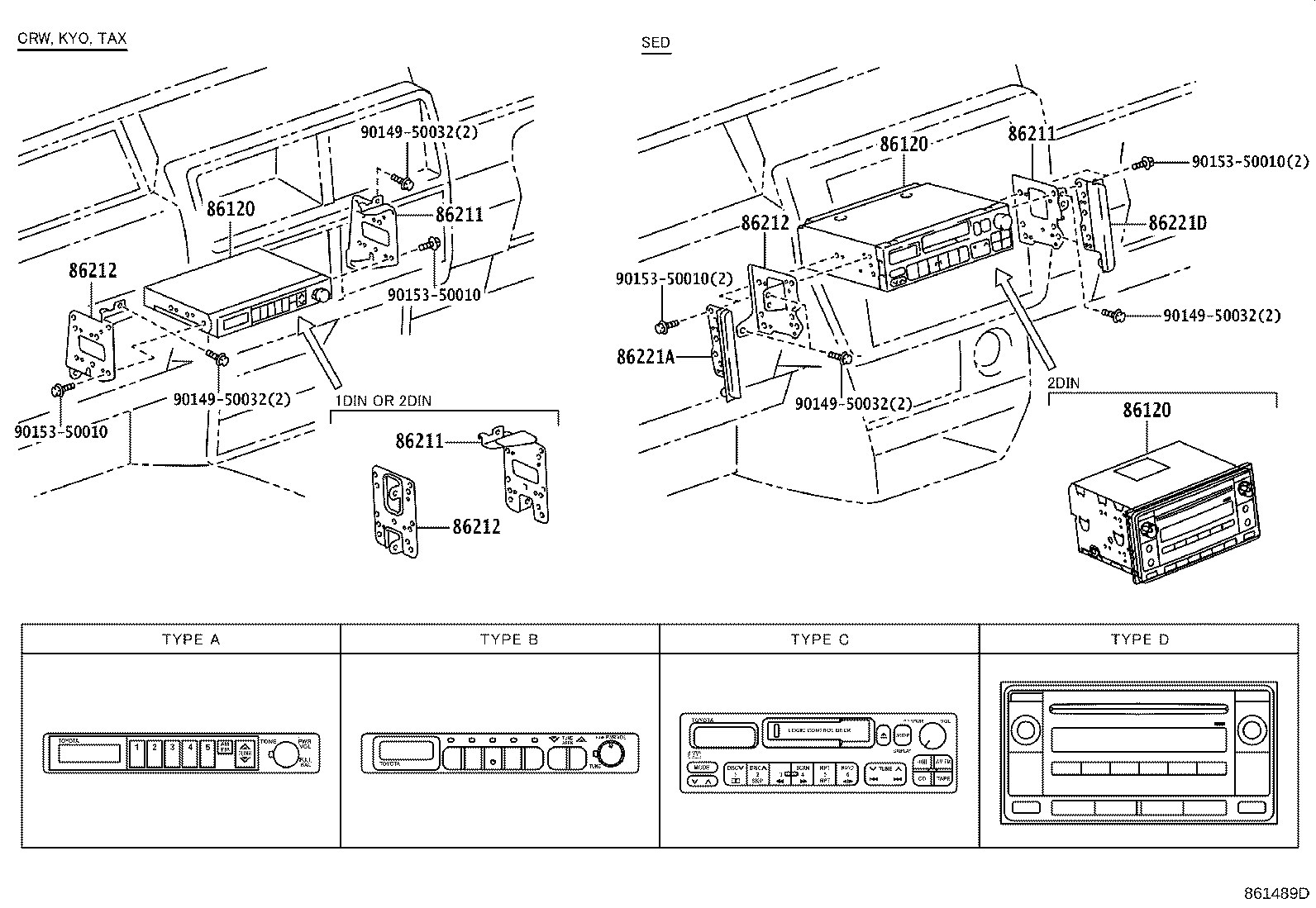 86120-26170 RECEIVER ASSY, RADIO product image