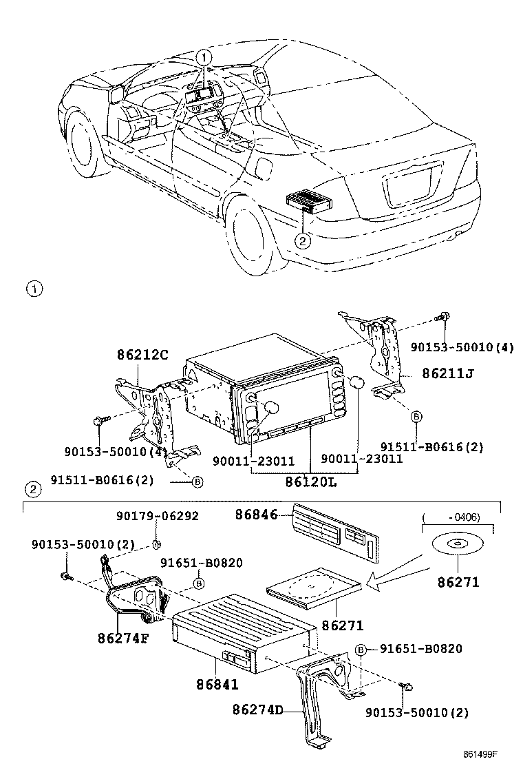 86274-33200 BRACKET, DISC PLAYER, NO.2 product image